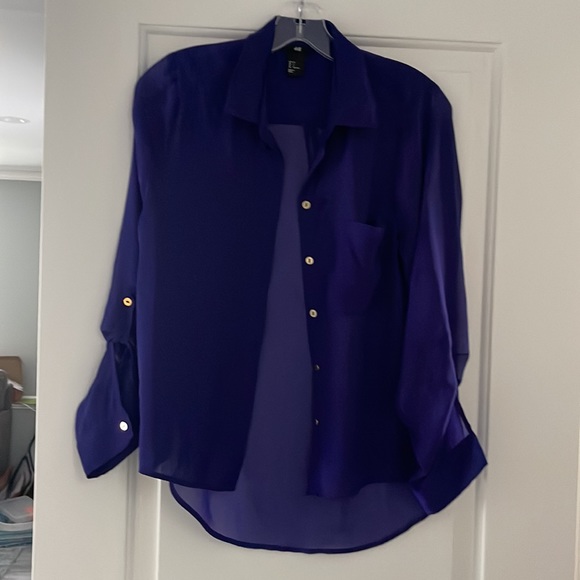 H&M purple shirt size 2 - Picture 4 of 4